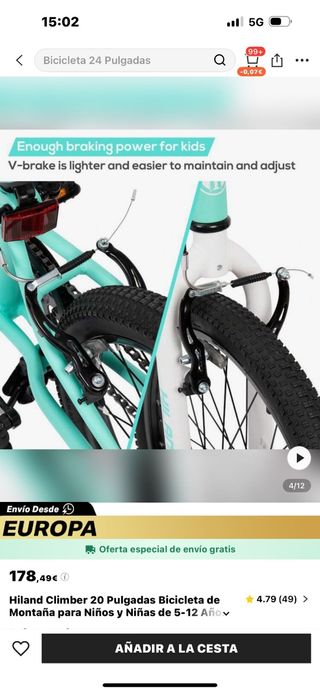 Bicicleta Infantil 20" Hiland