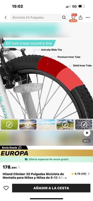 Bicicleta Infantil 20" Hiland