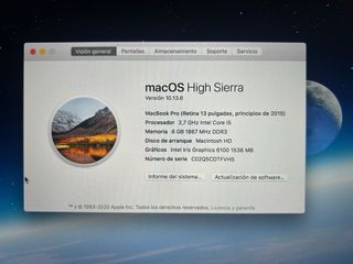 MacBook Pro 13" Apple Plata