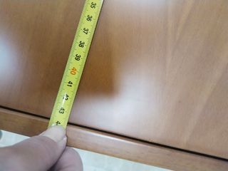 Mesa de comedor madera-cristal y 4 sillas