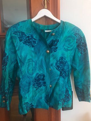 Americana azul turquesa talla L