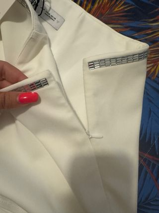 Falda Zara blanca - M