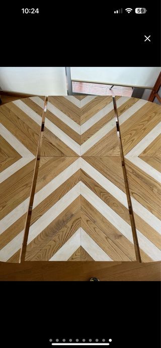 Mesa redonda Truewood - Madera y metal