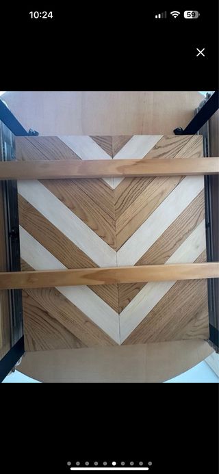 Mesa redonda Truewood - Madera y metal