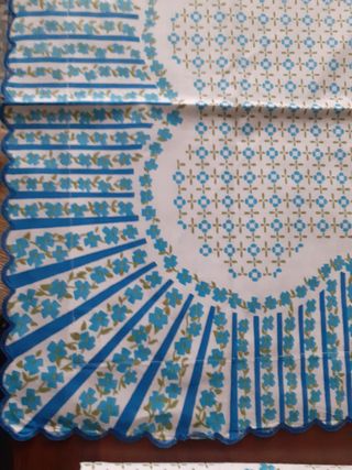 Lenzuola singole cotone blu-bianco