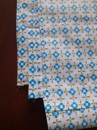 Lenzuola singole cotone blu-bianco