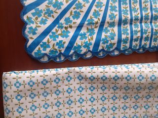 Lenzuola singole cotone blu-bianco