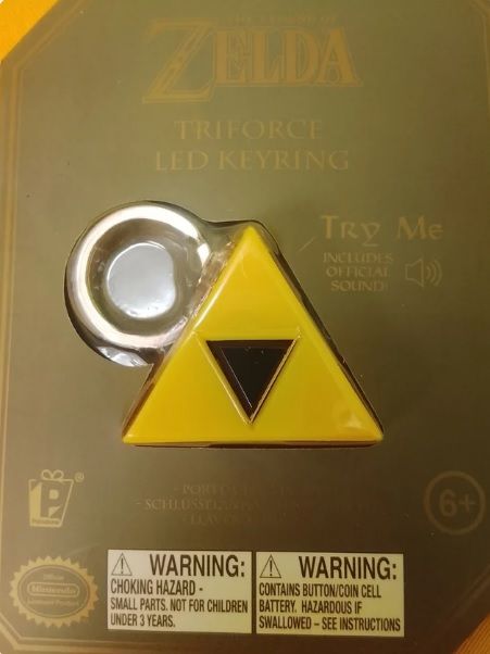 Portachiavi LED per videogiochi Triforce Zelda