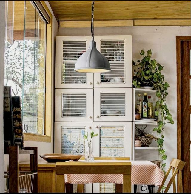 Lámpara colgante gris cemento