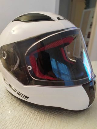 Casco moto LS2 blanco