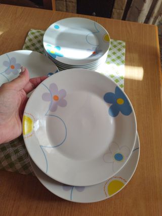 Set 14 piatti Happy Casa fiorati