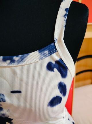 Vestito estivo bianco e blu