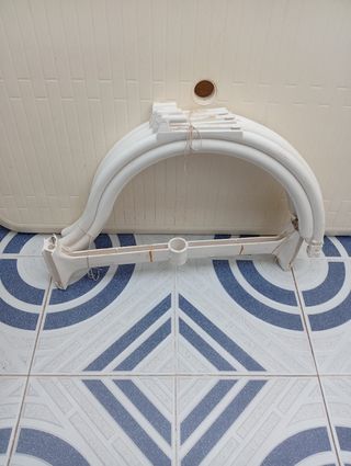 Mesa jardín blanca 6 sillas plástico