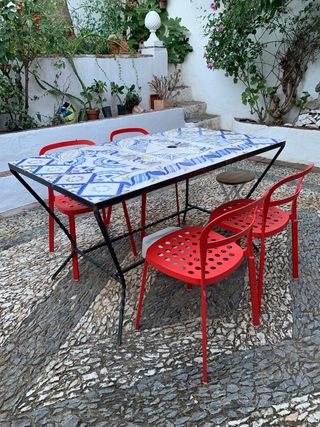 4 sillas rojas Ikea vintage