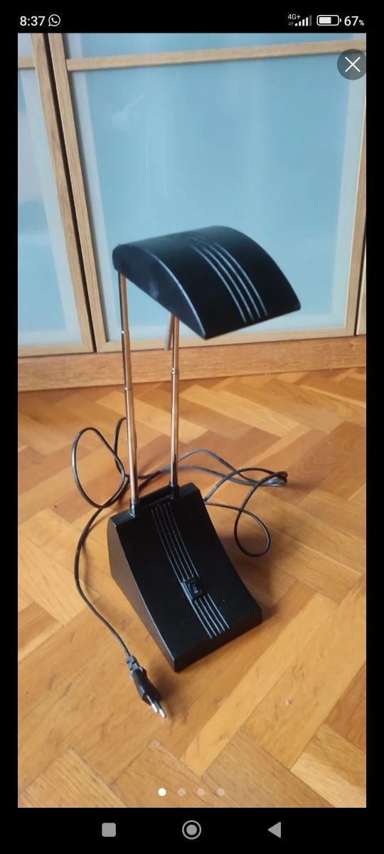 Lámpara escritorio vintage negra