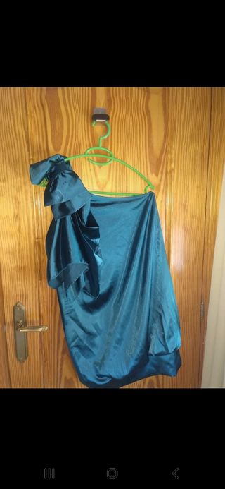 Vestido fiesta tirante asimétrico