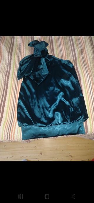 Vestido fiesta tirante asimétrico