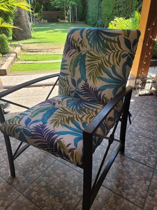 Cojín 120X50 para silla - Hojas azules