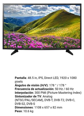 TV LG 49" - Negro
