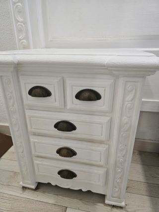 Cabecero + 2 mesillas blancas