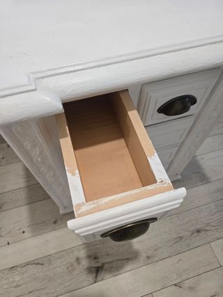 Cabecero + 2 mesillas blancas