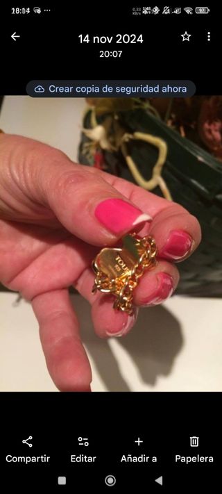 Collar y colgante Tous vermeill rosado