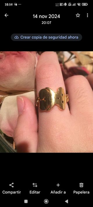 Collar y colgante Tous vermeill rosado