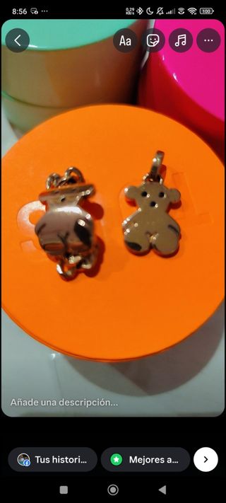 Collar y colgante Tous vermeill rosado