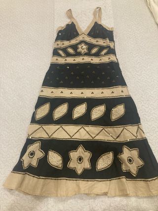 Vestido joya de  Tintoretto M - Negro Beige
