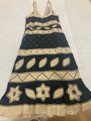 Vestido joya de  Tintoretto M - Negro Beige