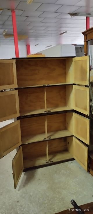 Mueble organizador mader a antiguo. X 2