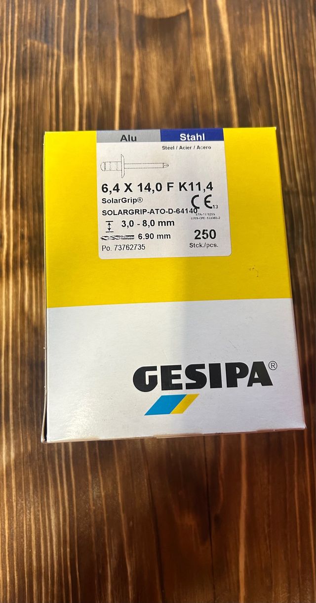 250 Rivetti Gesipa 6,4x14,0mm