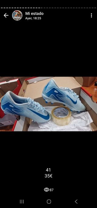 Botas de futbol muchas tallas