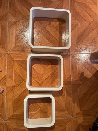 3 Estanterías cubos blancas