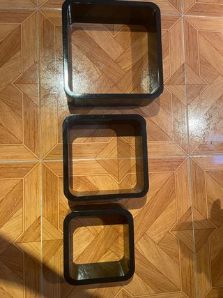 Estanterías cubos negras - Juego 3