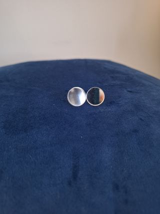 Pendientes plateados espejo metacrilato Papiroga