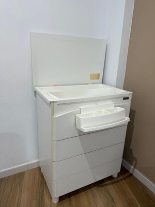 Mueble cambiador bebé blanco
