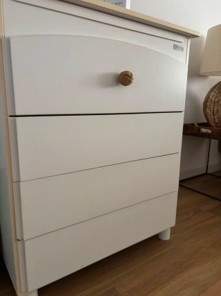 Mueble cambiador bebé blanco