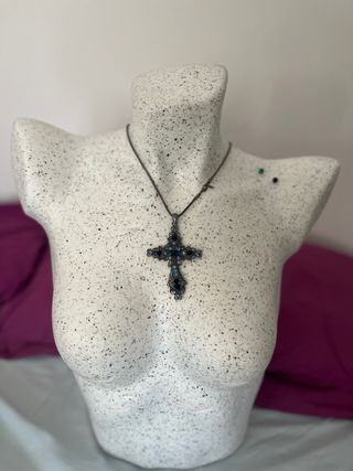 Collar Cruz Azul - Plata