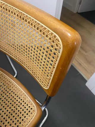 Sillas 4 comedor retro ratán  4 sillas cesca