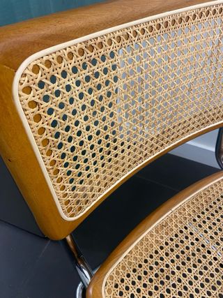 Sillas 4 comedor retro ratán  4 sillas cesca