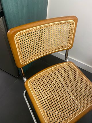 Sillas 4 comedor retro ratán  4 sillas cesca