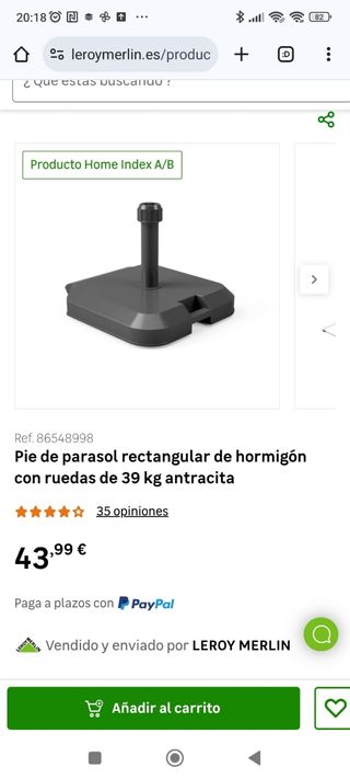 Sombrilla 2x3 color arena con pie