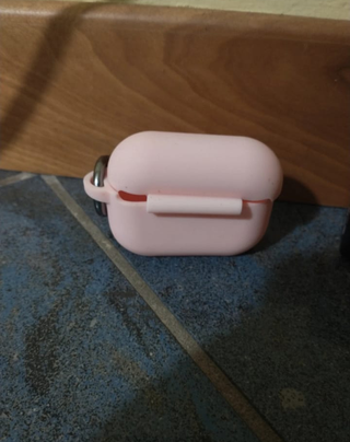 Custodia silicone auricolari rosa