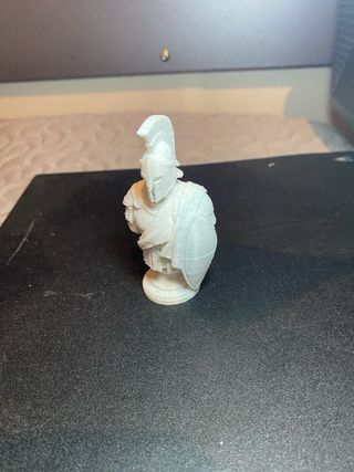 Figura busto guerrero griego 3D 
