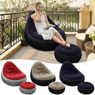 Sofá inflable + reposapiés