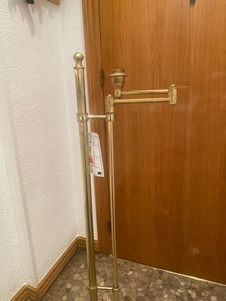 2 Lámparas latón regulables doradas