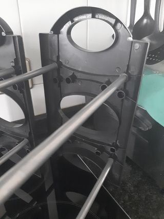 2 Zapateros de 2 pisos apilables de metal-plástico