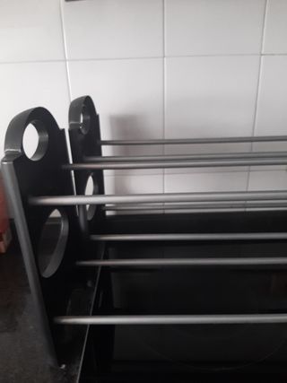 2 Zapateros de 2 pisos apilables de metal-plástico