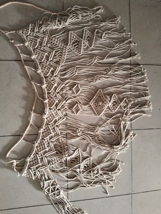 Tapiz macramé beige